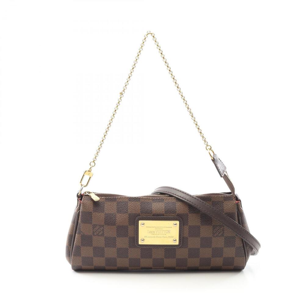 Louis Vuitton Eva Handbag Canvas Leather Damier Brown